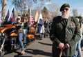 Veteran Army Ranger Scout Sergeant John Watson at the annual Veteran`s Day Parade and Ceremony